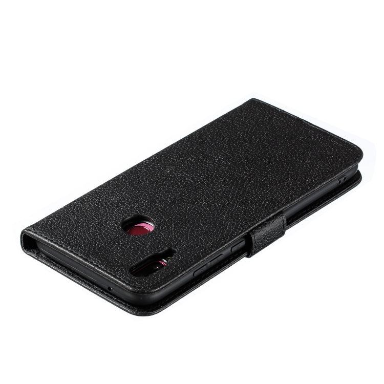 Feather Pattern Litchi Texture Horizontal Flip Leather Case with Wallet & Holder & Card Slots For Huawei Y9 (2019)