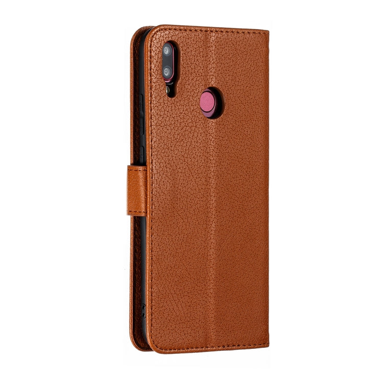 Feather Pattern Litchi Texture Horizontal Flip Leather Case with Wallet & Holder & Card Slots For Huawei Y9 (2019)