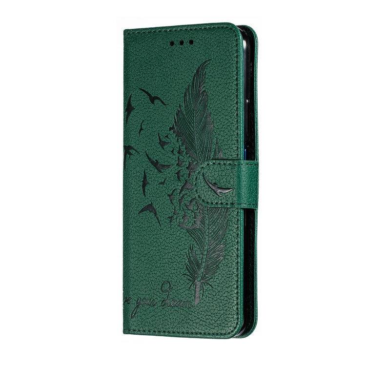 Feather Pattern Litchi Texture Horizontal Flip Leather Case with Wallet & Holder & Card Slots For Huawei Honor 9X Pro