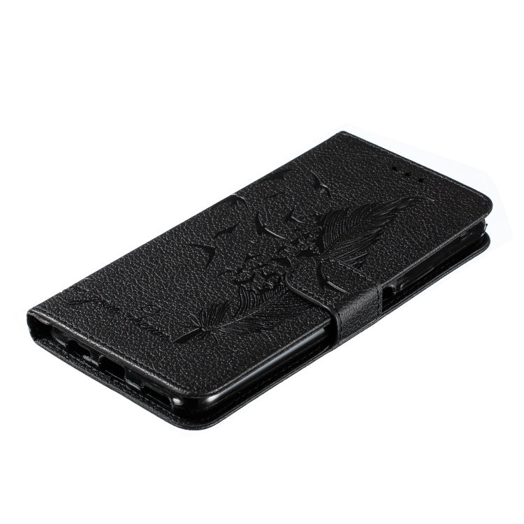 Feather Pattern Litchi Texture Horizontal Flip Leather Case with Wallet & Holder & Card Slots For Huawei Honor 9X Pro