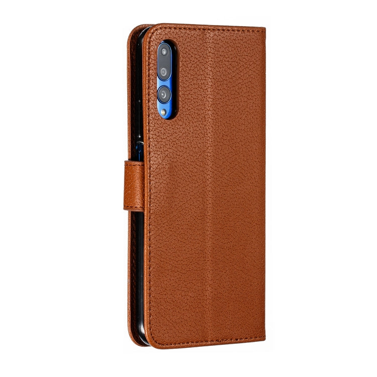 Feather Pattern Litchi Texture Horizontal Flip Leather Case with Wallet & Holder & Card Slots For Huawei Honor 9X Pro