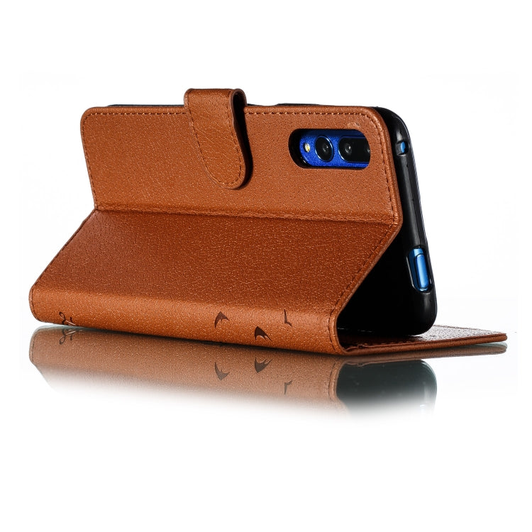 Feather Pattern Litchi Texture Horizontal Flip Leather Case with Wallet & Holder & Card Slots For Huawei Honor 9X Pro
