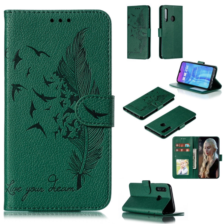 Feather Pattern Litchi Texture Horizontal Flip Leather Case with Wallet & Holder & Card Slots For Huawei Honor 10i / P Smart+ 2019 / Honor 20i / Honor 10 Lite