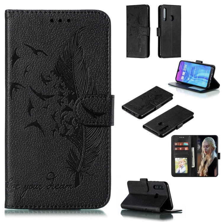 Feather Pattern Litchi Texture Horizontal Flip Leather Case with Wallet & Holder & Card Slots For Huawei Honor 10i / P Smart+ 2019 / Honor 20i / Honor 10 Lite