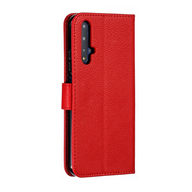 Feather Pattern Litchi Texture Horizontal Flip Leather Case with Wallet & Holder & Card Slots For Huawei Honor 20