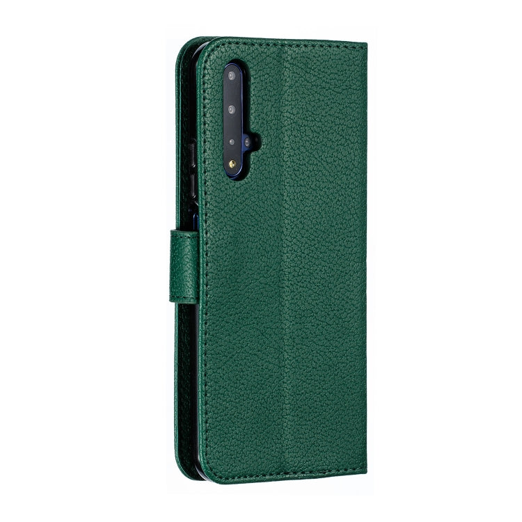 Feather Pattern Litchi Texture Horizontal Flip Leather Case with Wallet & Holder & Card Slots For Huawei Honor 20
