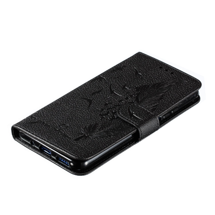 Feather Pattern Litchi Texture Horizontal Flip Leather Case with Wallet & Holder & Card Slots For Huawei Honor 20