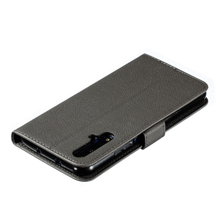 Feather Pattern Litchi Texture Horizontal Flip Leather Case with Wallet & Holder & Card Slots For Huawei Honor 20