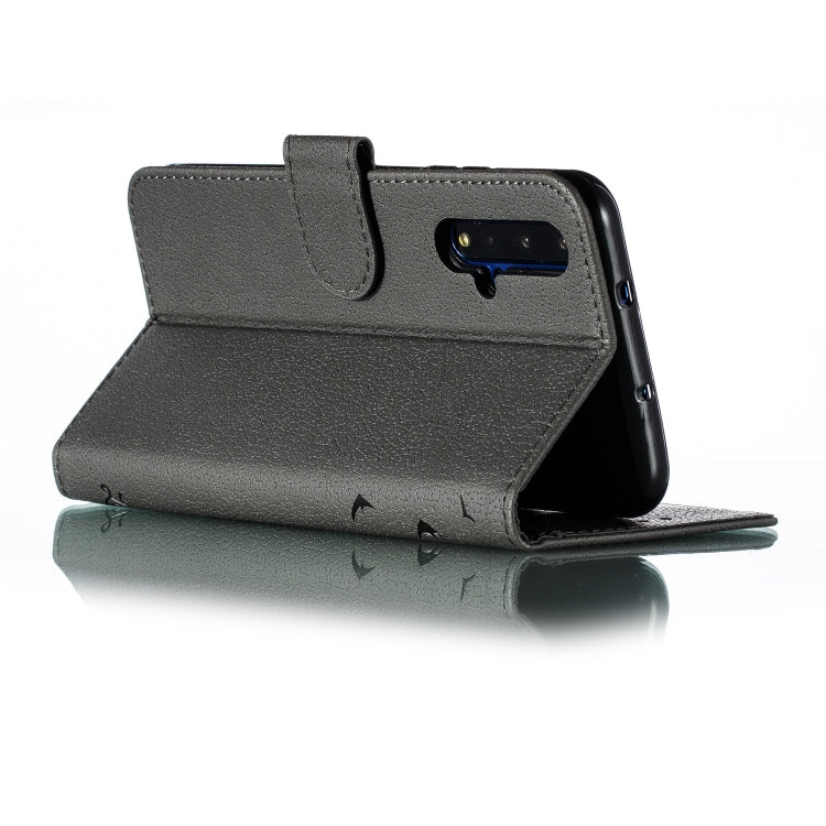 Feather Pattern Litchi Texture Horizontal Flip Leather Case with Wallet & Holder & Card Slots For Huawei Honor 20