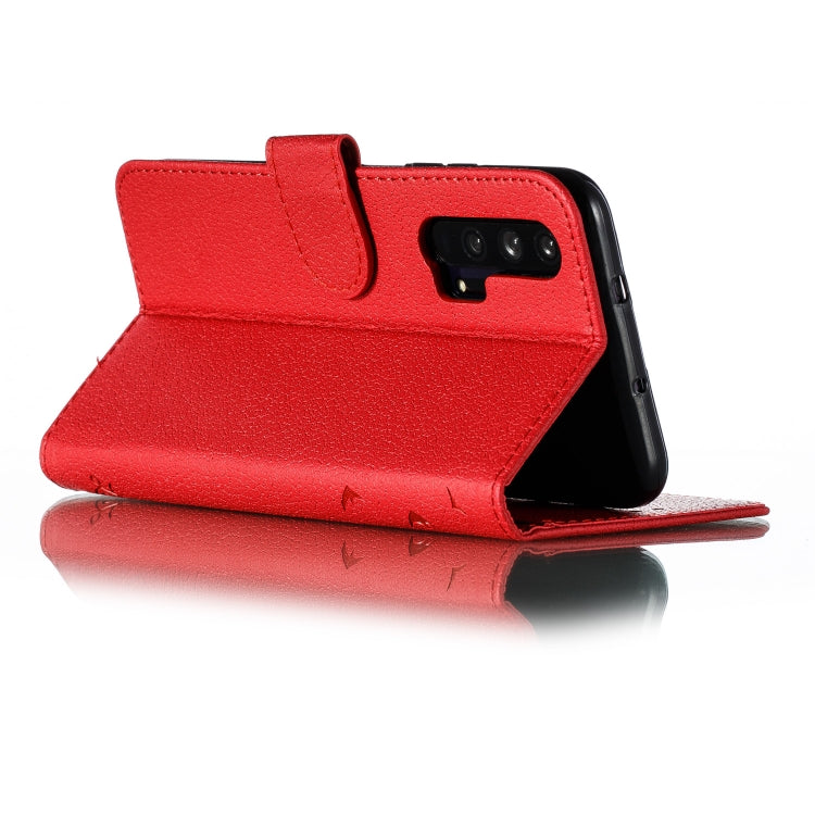 Feather Pattern Litchi Texture Horizontal Flip Leather Case with Wallet & Holder & Card Slots For Huawei Honor 20 Pro