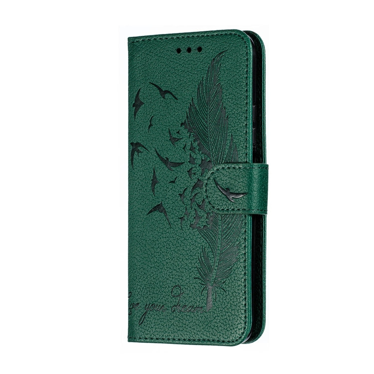 Feather Pattern Litchi Texture Horizontal Flip Leather Case with Wallet & Holder & Card Slots For Huawei Honor 20 Pro