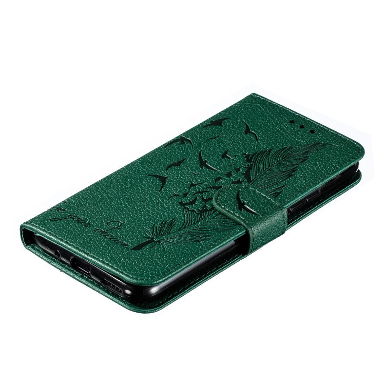 Feather Pattern Litchi Texture Horizontal Flip Leather Case with Wallet & Holder & Card Slots For Huawei Honor 20 Pro