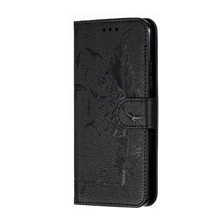 Feather Pattern Litchi Texture Horizontal Flip Leather Case with Wallet & Holder & Card Slots For Huawei Honor 20 Pro