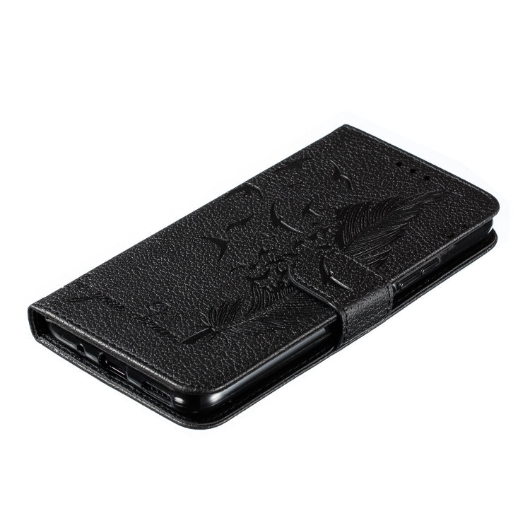Feather Pattern Litchi Texture Horizontal Flip Leather Case with Wallet & Holder & Card Slots For Huawei Honor 20 Pro