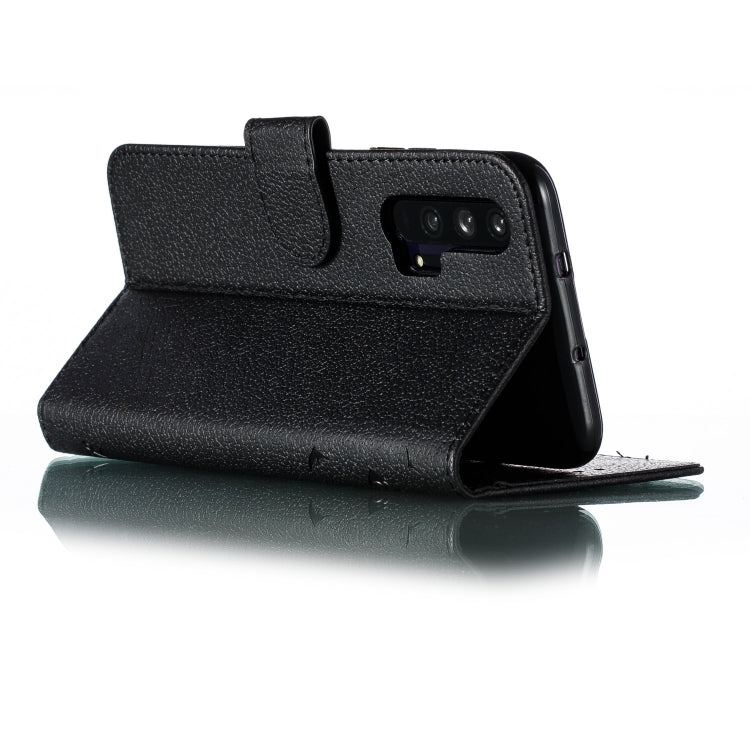 Feather Pattern Litchi Texture Horizontal Flip Leather Case with Wallet & Holder & Card Slots For Huawei Honor 20 Pro