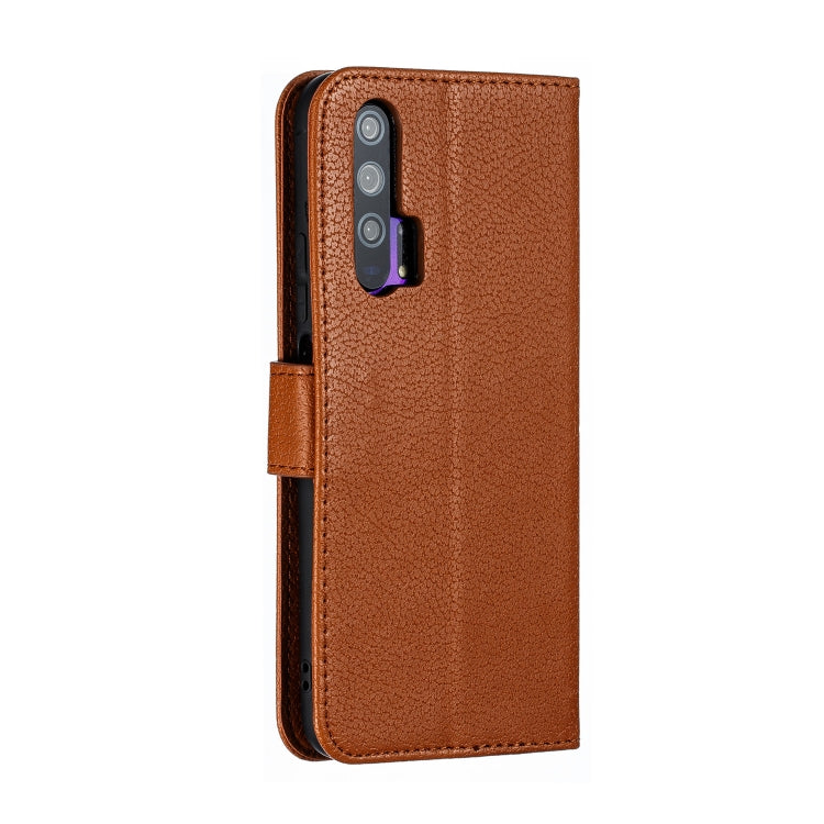 Feather Pattern Litchi Texture Horizontal Flip Leather Case with Wallet & Holder & Card Slots For Huawei Honor 20 Pro