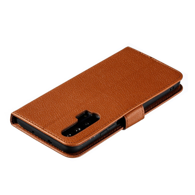 Feather Pattern Litchi Texture Horizontal Flip Leather Case with Wallet & Holder & Card Slots For Huawei Honor 20 Pro