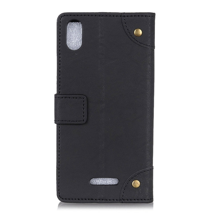 Copper Buckle Retro Crazy Horse Texture Horizontal Flip Leather Case with Holder & Card Slots & Wallet for Wiko Y50 / Sunny 4