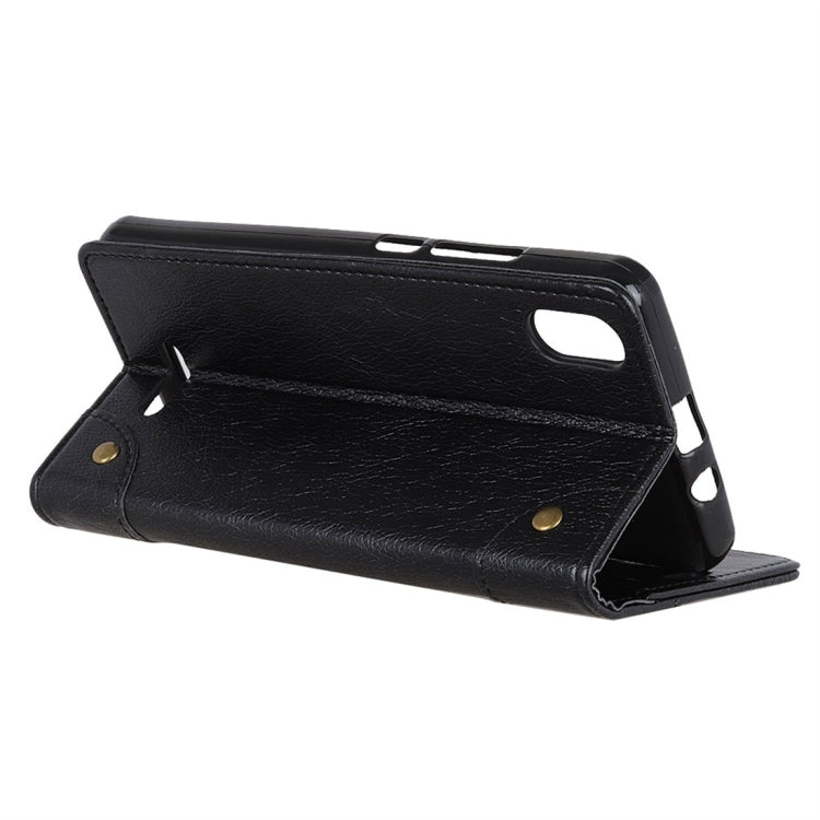 Copper Buckle Nappa Texture Horizontal Flip Leather Case with Holder & Card Slots & Wallet for Wiko Y50 / Sunny 4