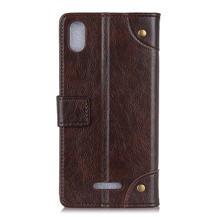 Copper Buckle Nappa Texture Horizontal Flip Leather Case with Holder & Card Slots & Wallet for Wiko Y50 / Sunny 4