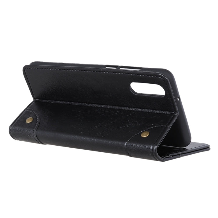 Copper Buckle Nappa Texture Horizontal Flip Leather Case with Holder & Card Slots & Wallet for Wiko Y70