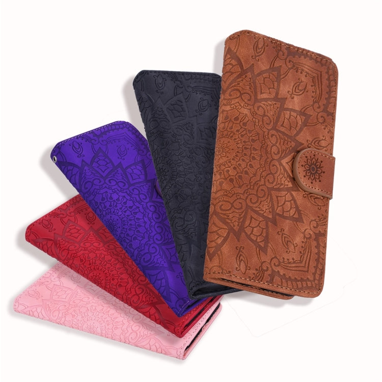 For iPhone 11 Calf Pattern Double Folding Design Embossed Leather Case with Wallet & Holder & Card Slots