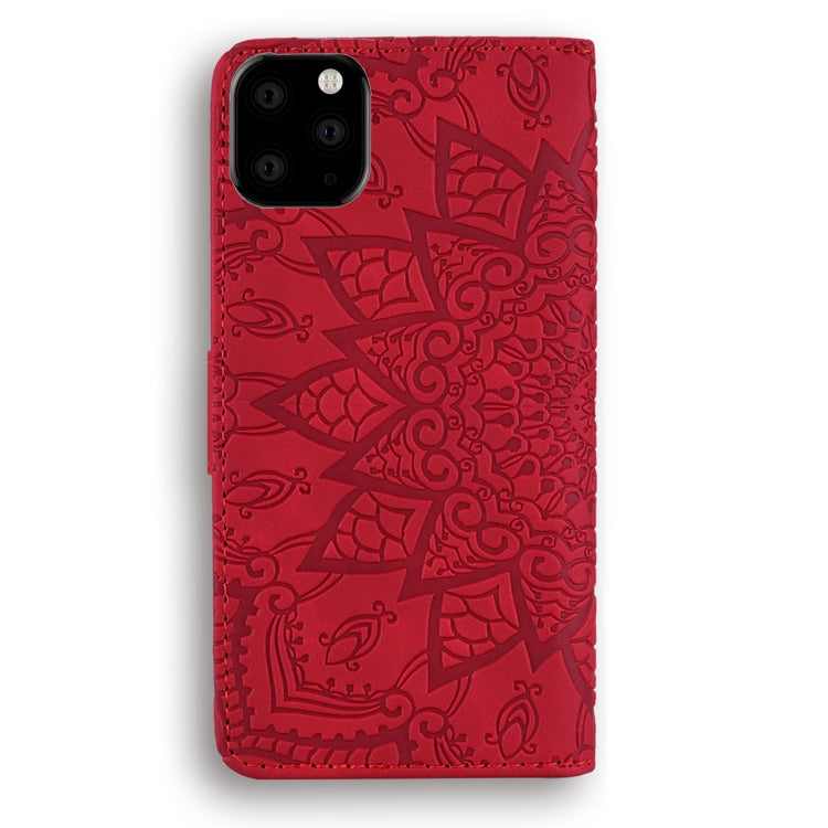 For iPhone 11 Pro Calf Pattern Double Folding Design Embossed Leather Case with Wallet & Holder & Card Slots  (5.8 inch)