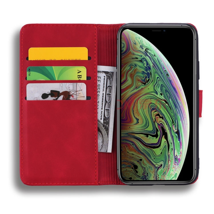 For iPhone 11 Pro Calf Pattern Double Folding Design Embossed Leather Case with Wallet & Holder & Card Slots  (5.8 inch)