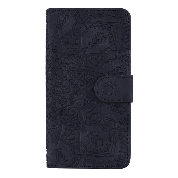 For iPhone 11 Pro Max Calf Pattern Double Folding Design Embossed Leather Case with Wallet & Holder & Card Slots  (6.5 inch)