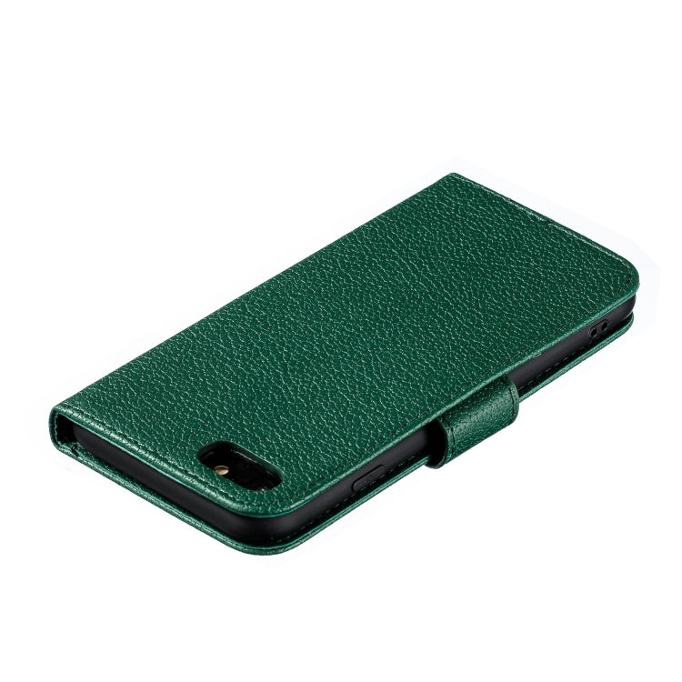 For iPhone SE 2022 / SE 2020 / 8 / 7 Feather Pattern Litchi Texture Horizontal Flip Leather Case with Wallet & Holder & Card Slots