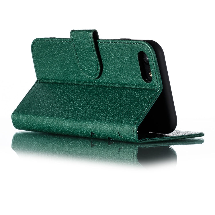 For iPhone SE 2022 / SE 2020 / 8 / 7 Feather Pattern Litchi Texture Horizontal Flip Leather Case with Wallet & Holder & Card Slots