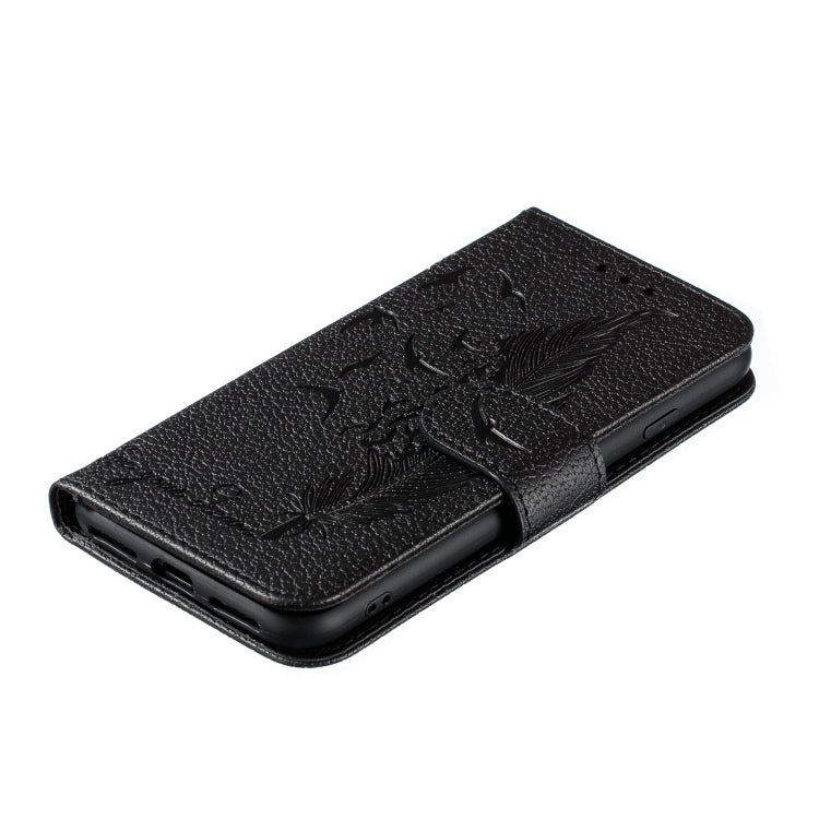 For iPhone SE 2022 / SE 2020 / 8 / 7 Feather Pattern Litchi Texture Horizontal Flip Leather Case with Wallet & Holder & Card Slots