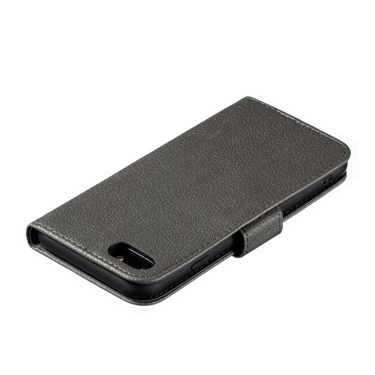 For iPhone SE 2022 / SE 2020 / 8 / 7 Feather Pattern Litchi Texture Horizontal Flip Leather Case with Wallet & Holder & Card Slots