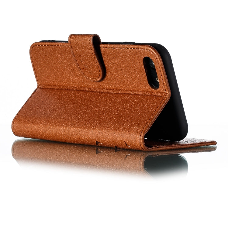 For iPhone SE 2022 / SE 2020 / 8 / 7 Feather Pattern Litchi Texture Horizontal Flip Leather Case with Wallet & Holder & Card Slots