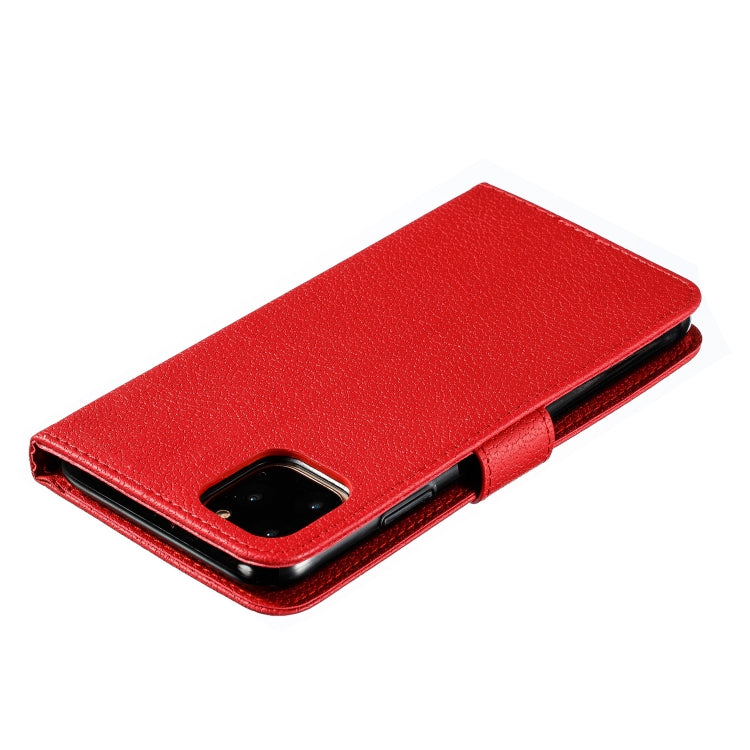 For iPhone 11 Pro Feather Pattern Litchi Texture Horizontal Flip Leather Case with Wallet & Holder & Card Slots