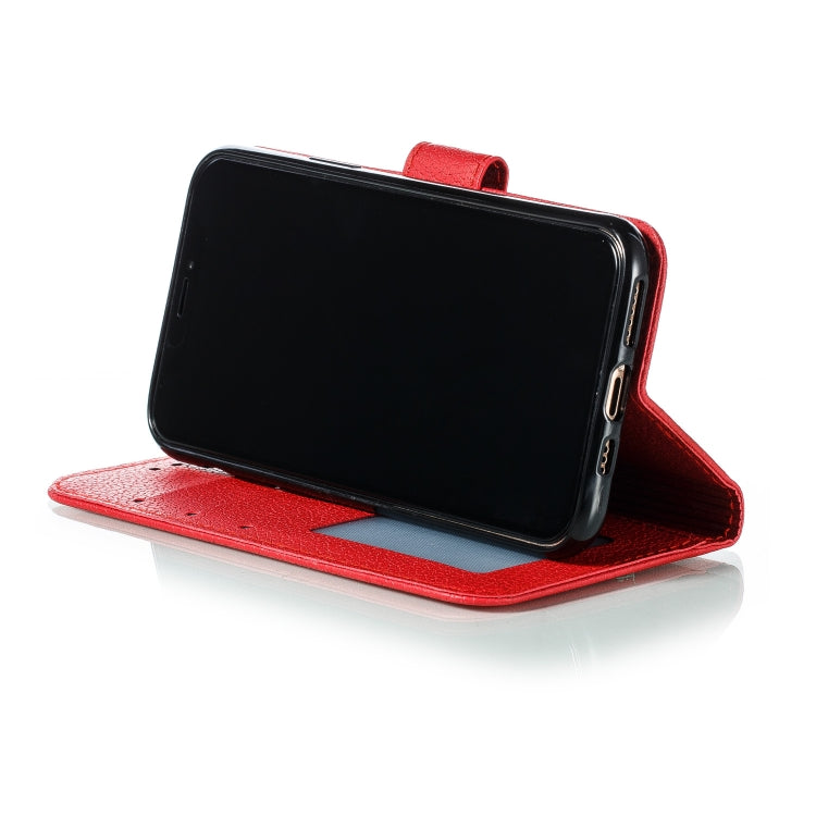 For iPhone 11 Pro Feather Pattern Litchi Texture Horizontal Flip Leather Case with Wallet & Holder & Card Slots