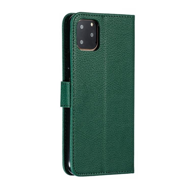 For iPhone 11 Pro Feather Pattern Litchi Texture Horizontal Flip Leather Case with Wallet & Holder & Card Slots
