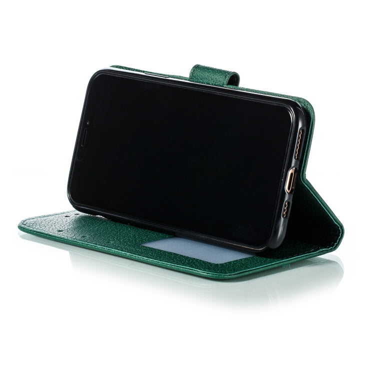 For iPhone 11 Pro Feather Pattern Litchi Texture Horizontal Flip Leather Case with Wallet & Holder & Card Slots