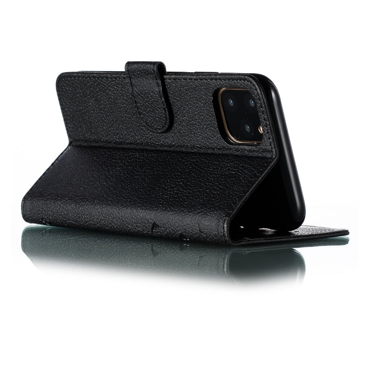 For iPhone 11 Pro Feather Pattern Litchi Texture Horizontal Flip Leather Case with Wallet & Holder & Card Slots