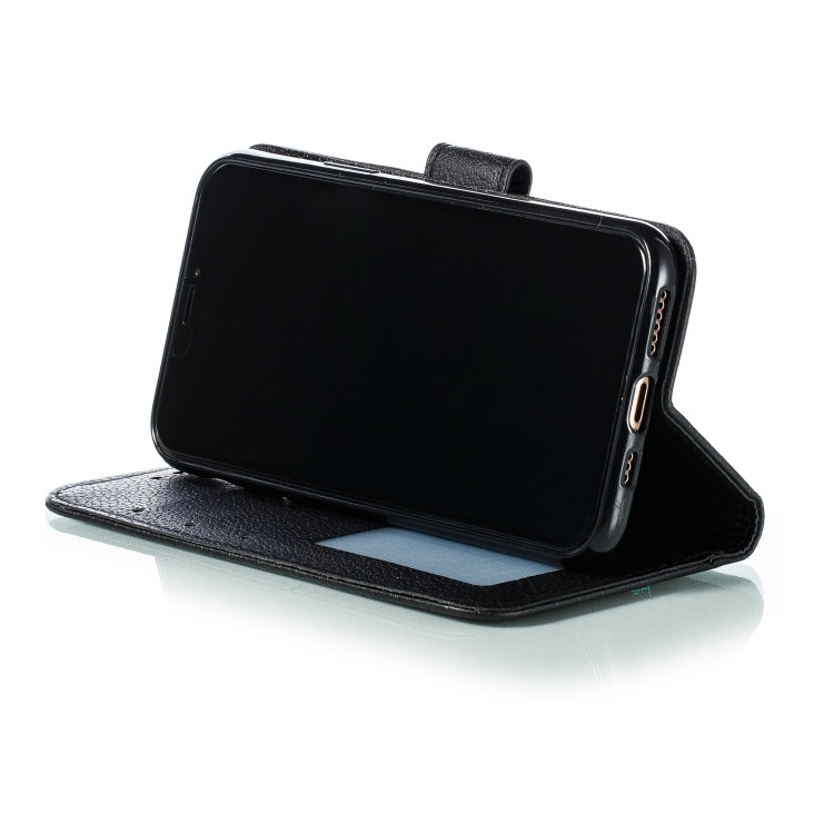 For iPhone 11 Pro Feather Pattern Litchi Texture Horizontal Flip Leather Case with Wallet & Holder & Card Slots