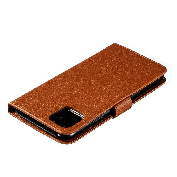 For iPhone 11 Pro Feather Pattern Litchi Texture Horizontal Flip Leather Case with Wallet & Holder & Card Slots