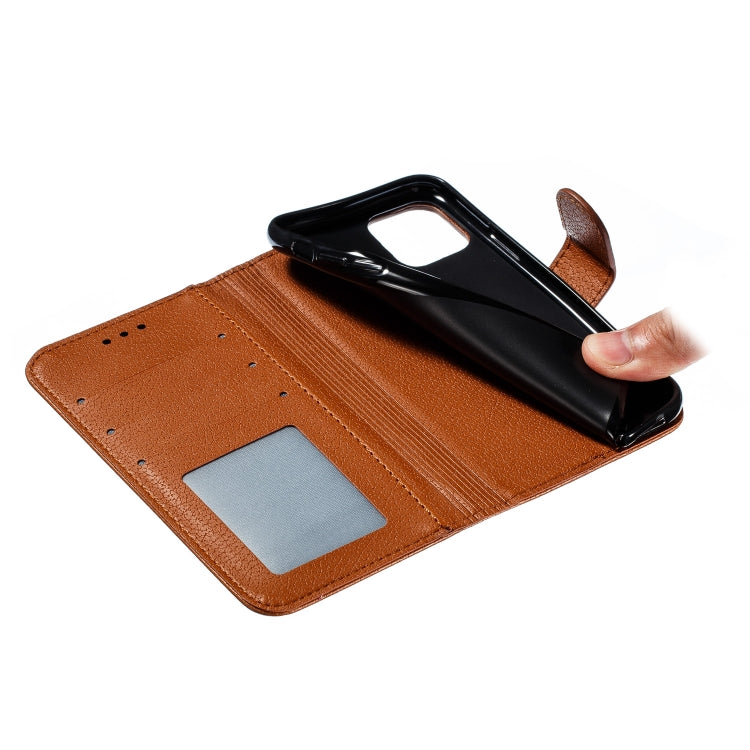 For iPhone 11 Pro Feather Pattern Litchi Texture Horizontal Flip Leather Case with Wallet & Holder & Card Slots