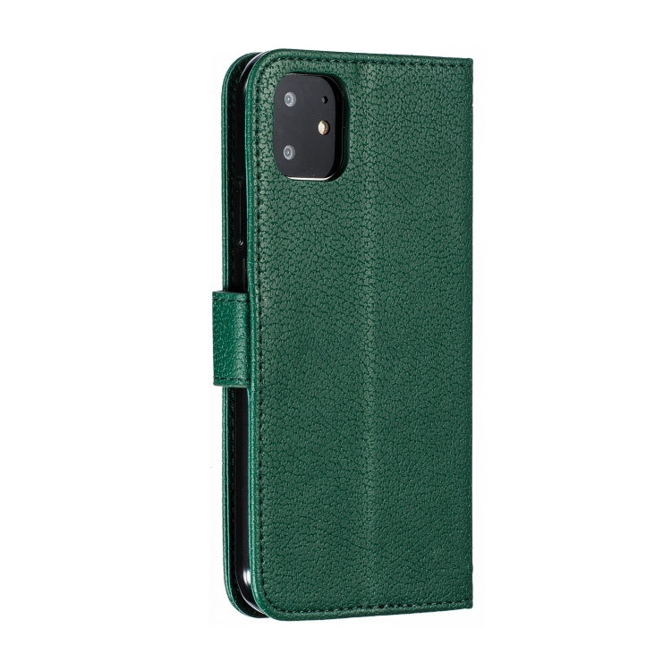 For iPhone 11 Feather Pattern Litchi Texture Horizontal Flip Leather Case with Wallet & Holder & Card Slots