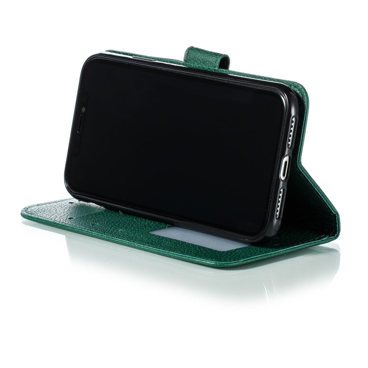 For iPhone 11 Feather Pattern Litchi Texture Horizontal Flip Leather Case with Wallet & Holder & Card Slots