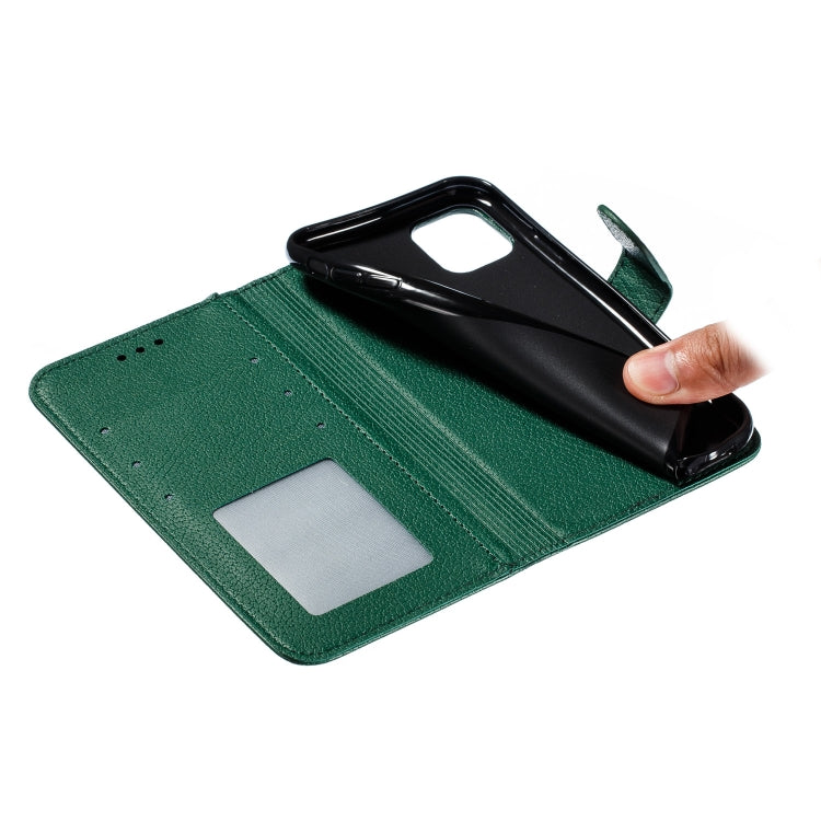 For iPhone 11 Feather Pattern Litchi Texture Horizontal Flip Leather Case with Wallet & Holder & Card Slots