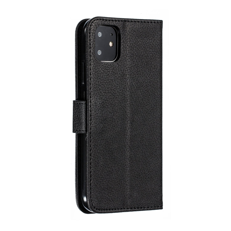 For iPhone 11 Feather Pattern Litchi Texture Horizontal Flip Leather Case with Wallet & Holder & Card Slots