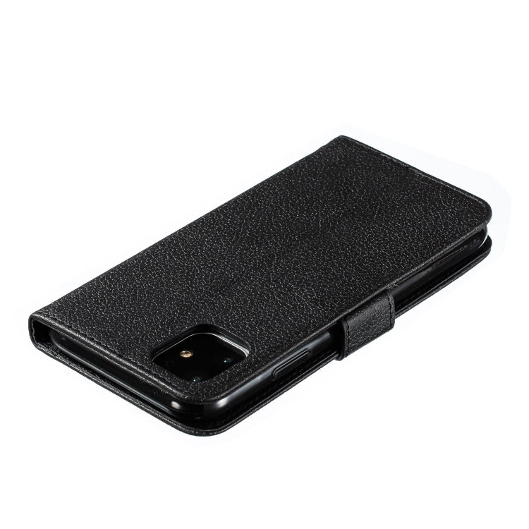 For iPhone 11 Feather Pattern Litchi Texture Horizontal Flip Leather Case with Wallet & Holder & Card Slots
