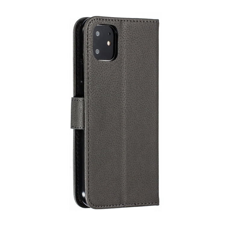 For iPhone 11 Feather Pattern Litchi Texture Horizontal Flip Leather Case with Wallet & Holder & Card Slots