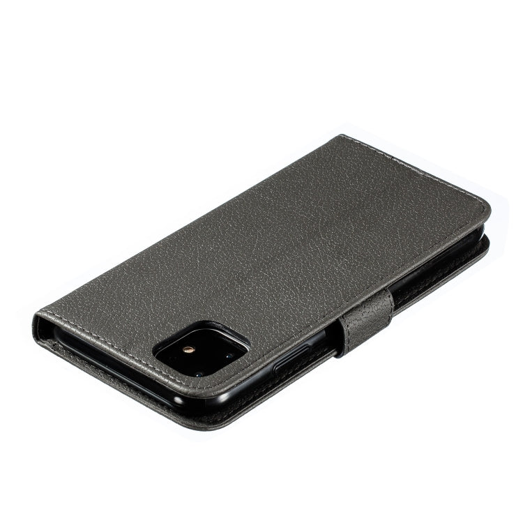 For iPhone 11 Feather Pattern Litchi Texture Horizontal Flip Leather Case with Wallet & Holder & Card Slots