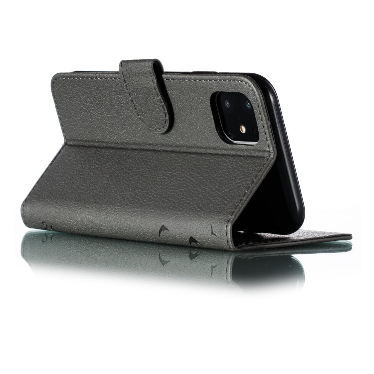 For iPhone 11 Feather Pattern Litchi Texture Horizontal Flip Leather Case with Wallet & Holder & Card Slots
